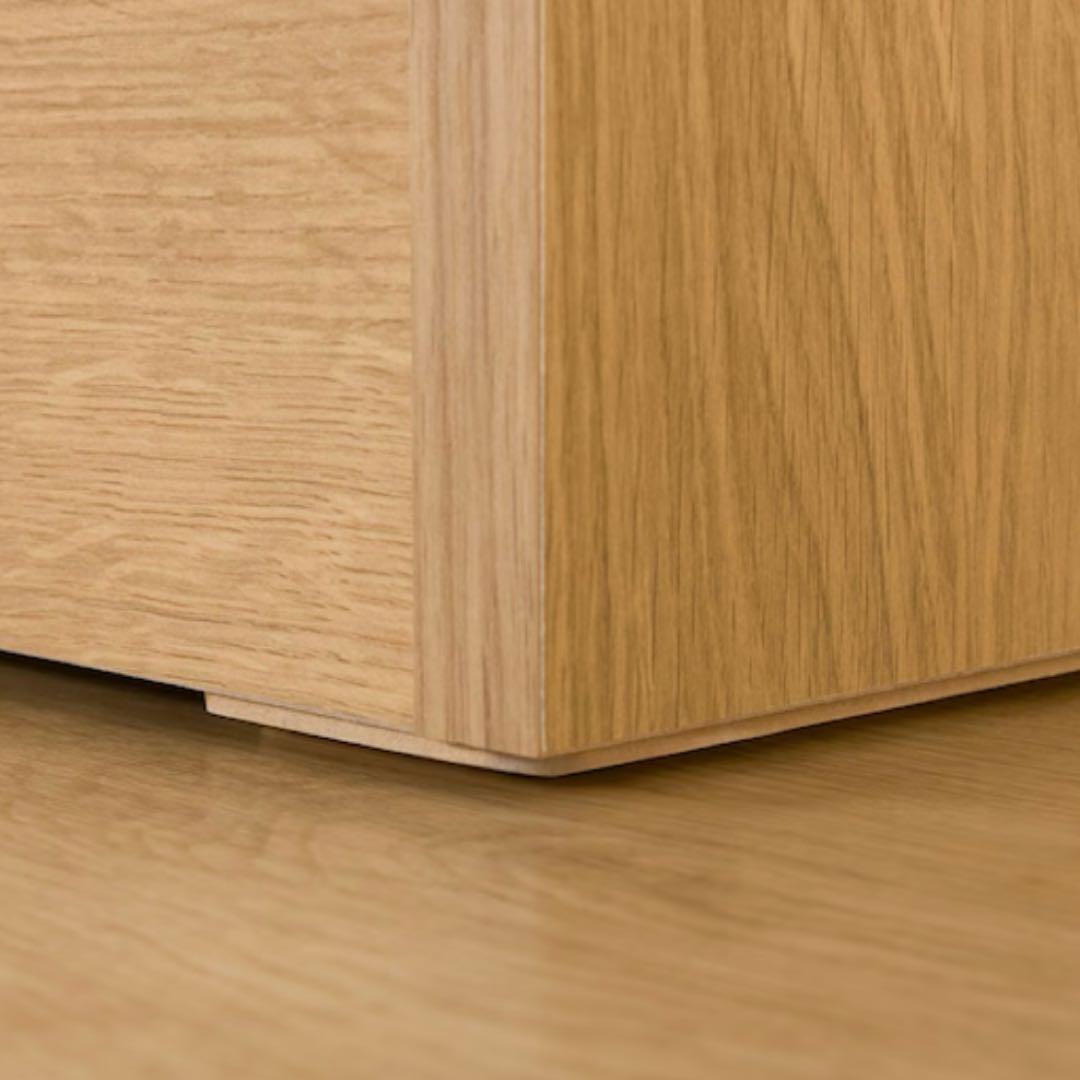 【新品】ニトリ サイドテーブル オーク材 ドリンクホルダー コンセント付き