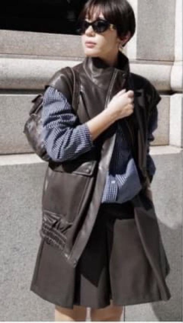 新品未使用machatt エコレザー　ベスト