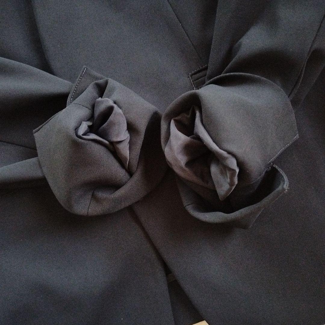 プラステノーカラージャケットパンツセットアッネイビーMサイズセレモニービジネス