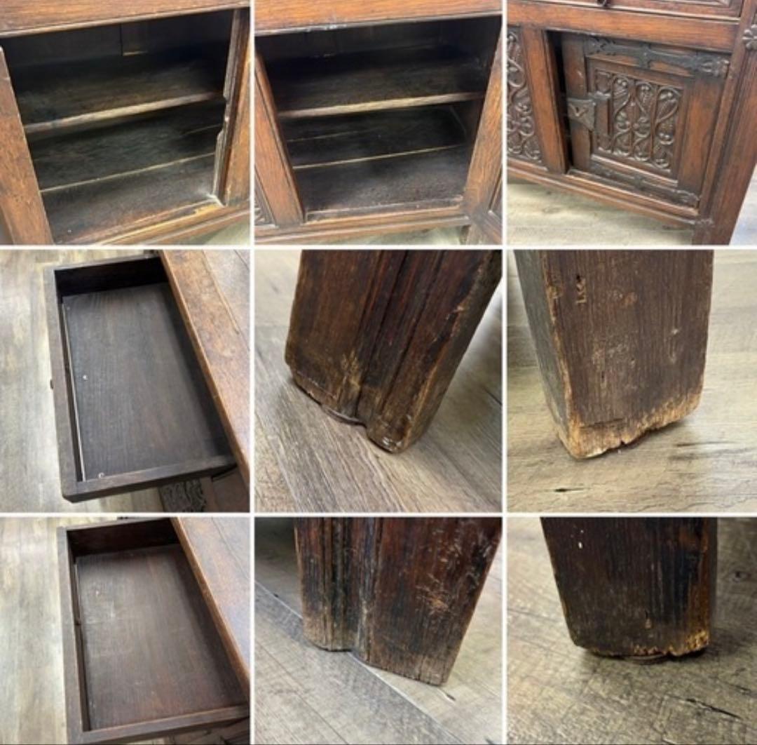 限定値下げ‼︎アンティーク キャビネット 木製彫刻入り西洋　家具