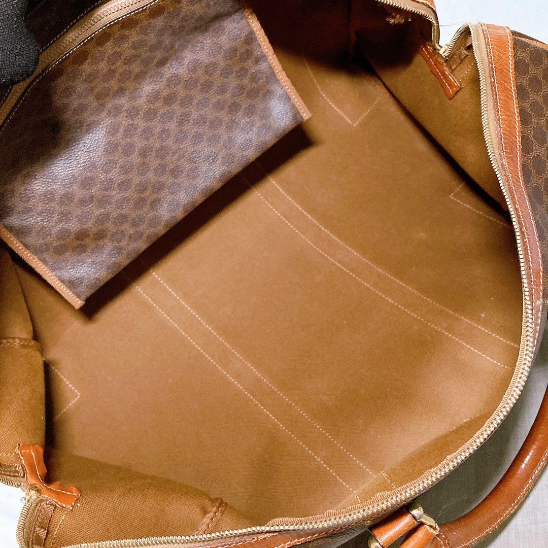 774 セリーヌ　マカダム　トリンオフ　ボストンバッグ　brown