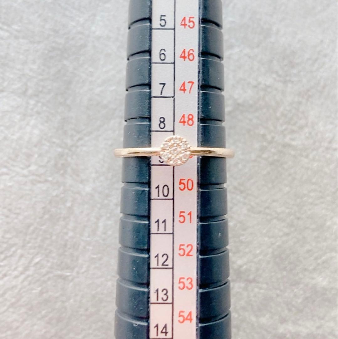 ageteアガット 9号 7粒 0.03 ダイヤモンド K10 ゴールド リング