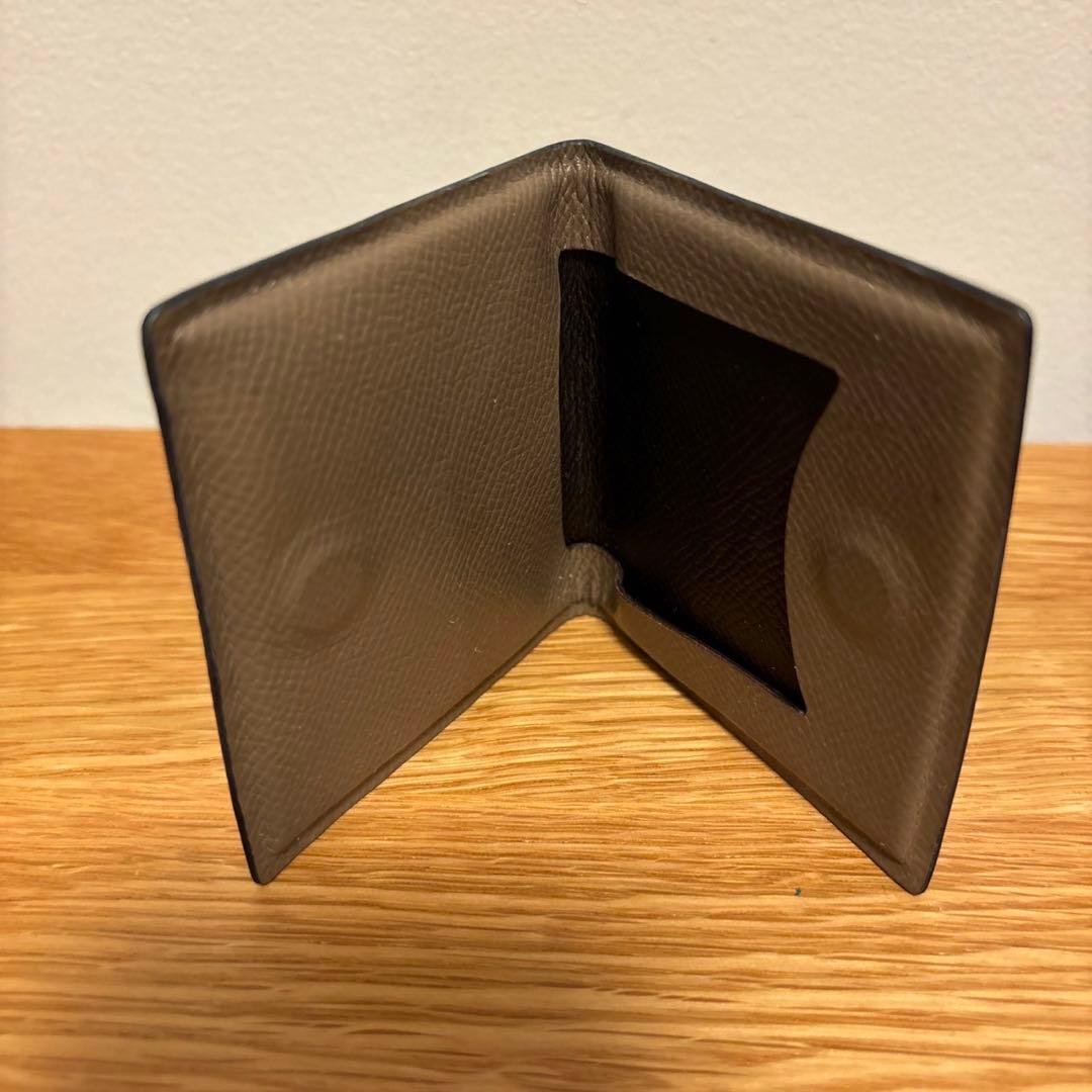 T.MBH 葉合せ　ケース　象革　ネイビー