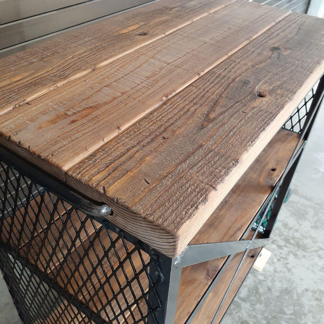 アイアン　シェルフ　ラック　インダストリアル　ハンドメイド　シューズラック　男前