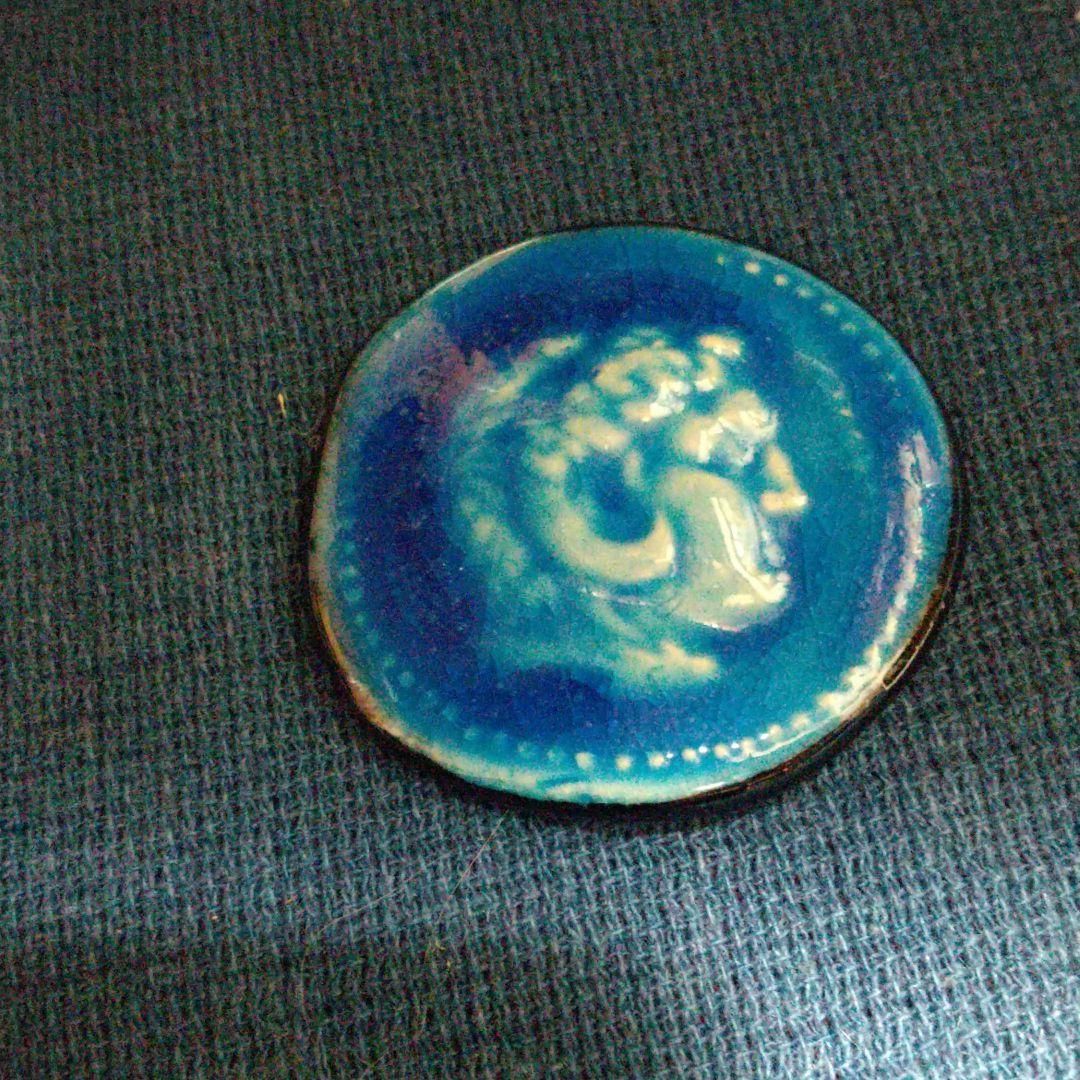 青釉陶板 加藤卓男作