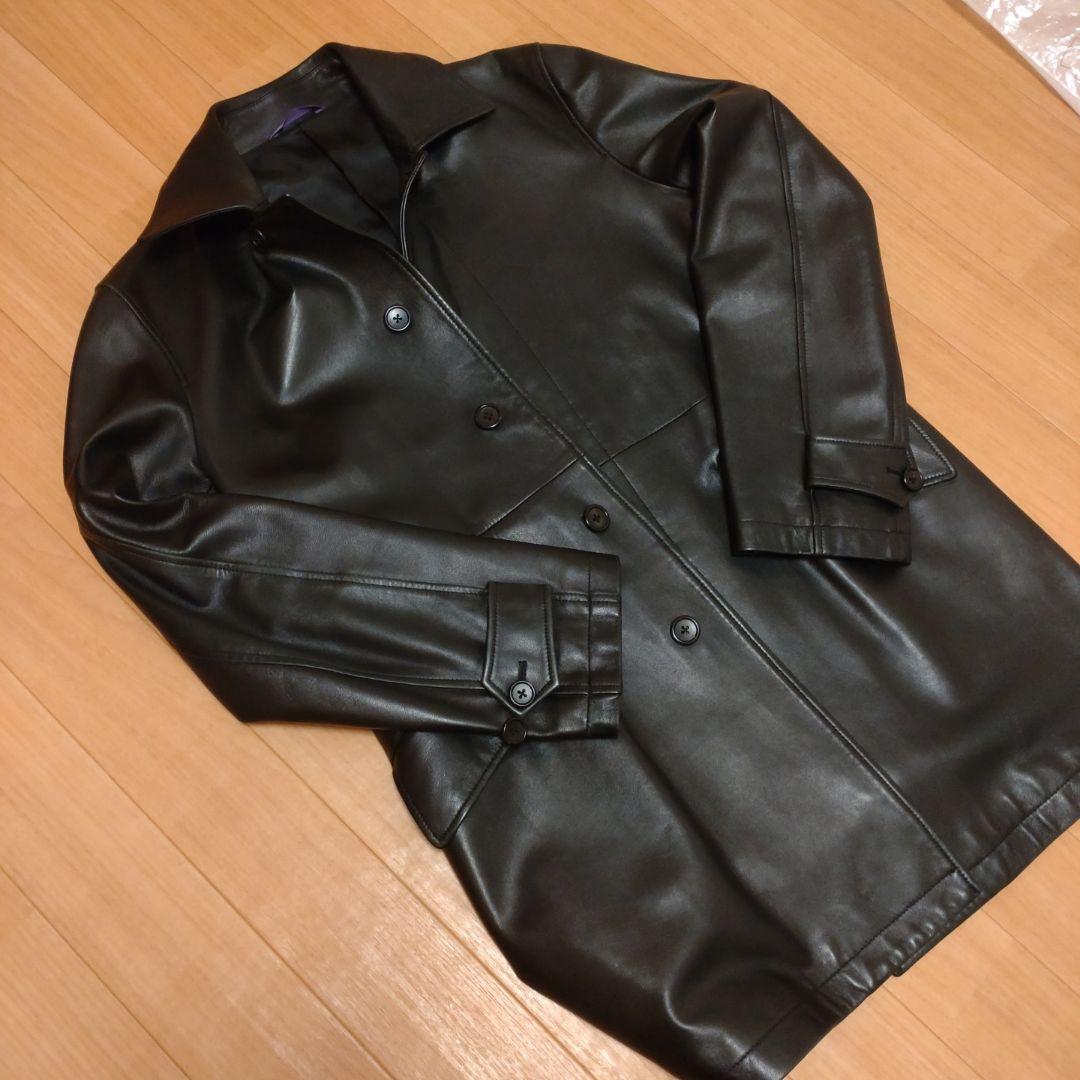 ポールスミス　ラムレザー　ステンカラーコート　M
