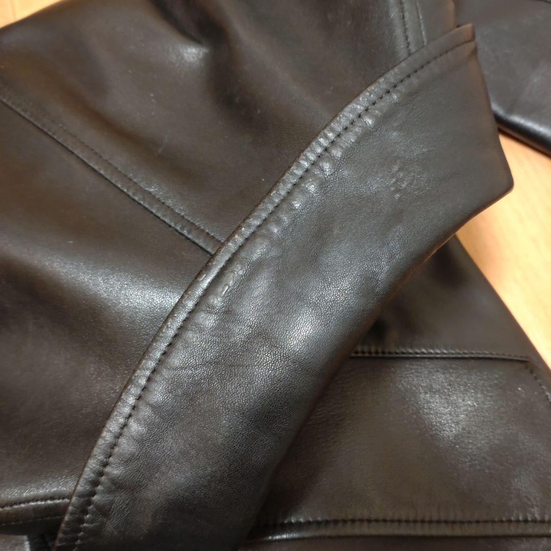 ポールスミス　ラムレザー　ステンカラーコート　M