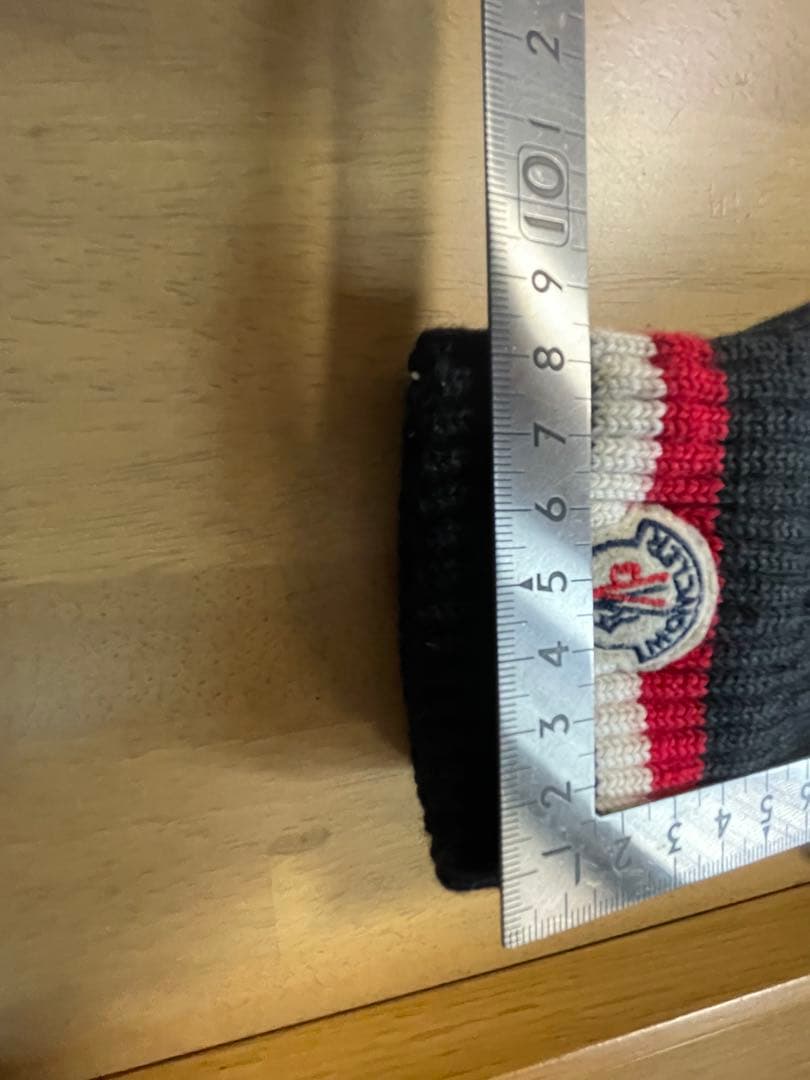 極美品）MONCLER モンクレール ロゴ　手袋 黒