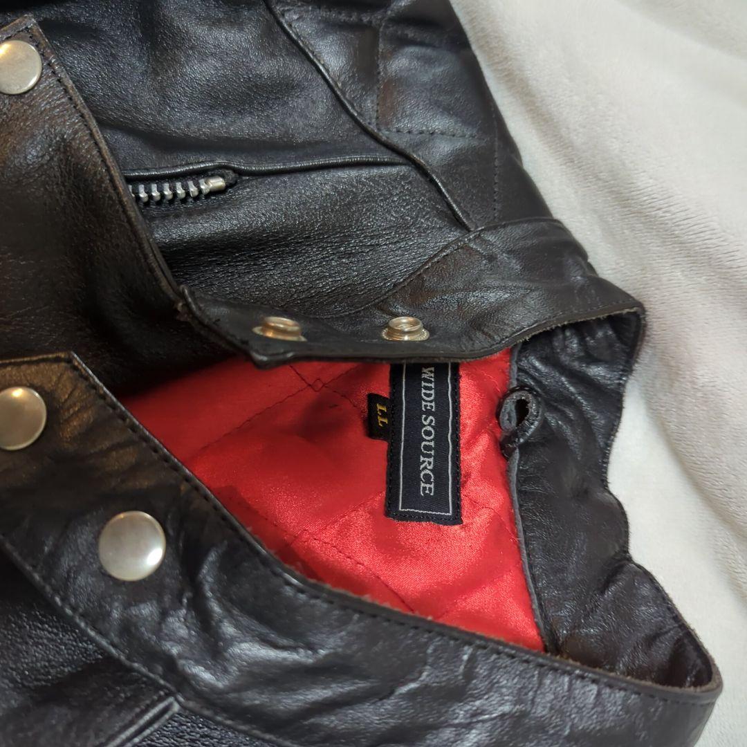 ！サダヲ様！！WIDE SOURCE　 レザージャケット　ライダース　LL