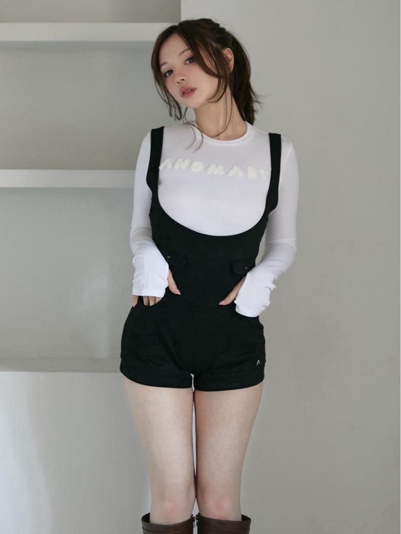 andmary Cameron salopette black サロペット