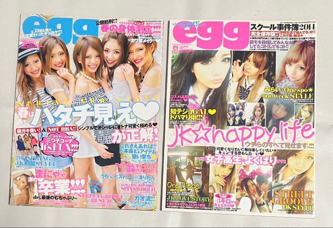 裁断済 egg エッグ 雑誌 ギャル 2014年 ファッション 裁断済み