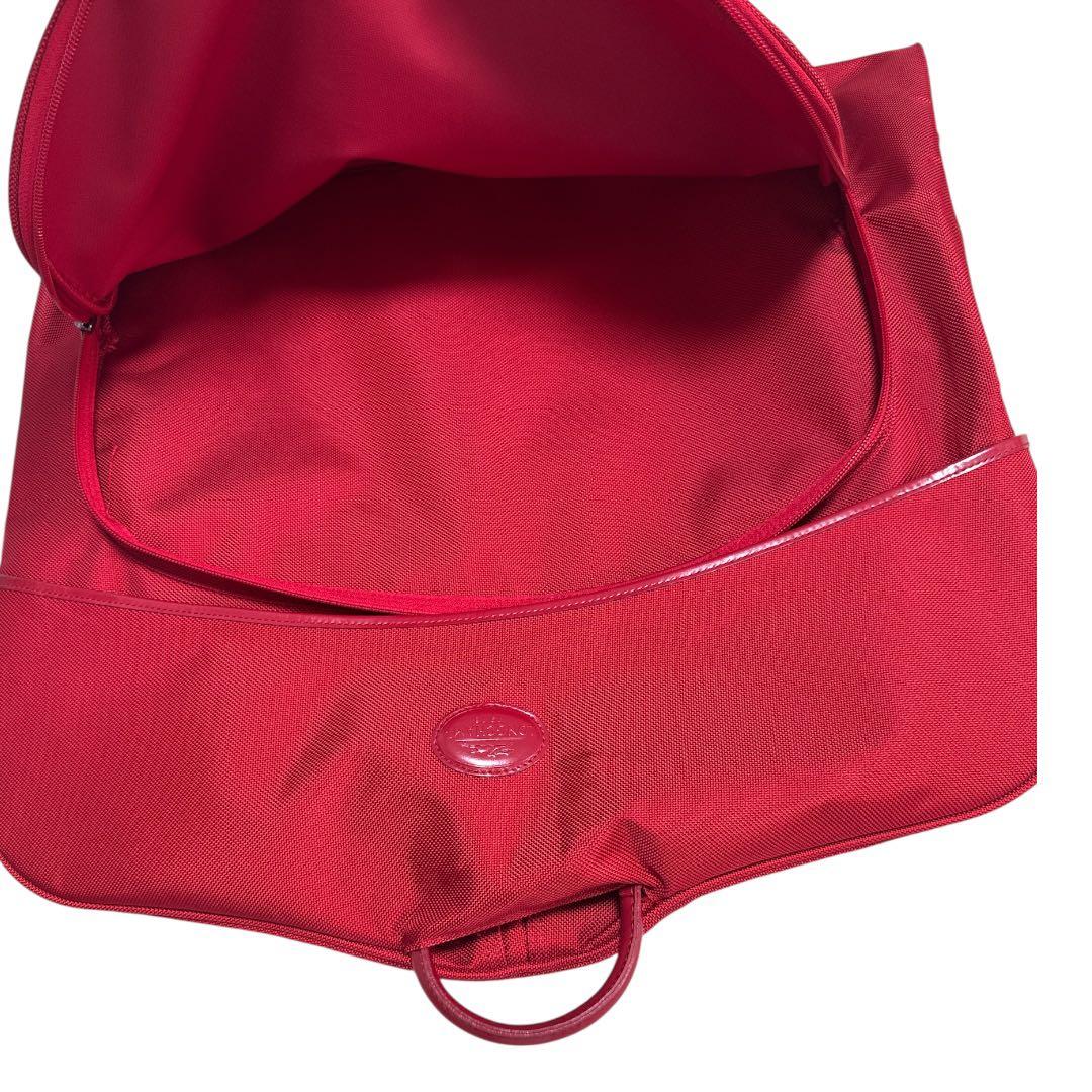 希少・美品 LONGCHAMP ロンシャン ガーメントバッグ レッド ハンガー