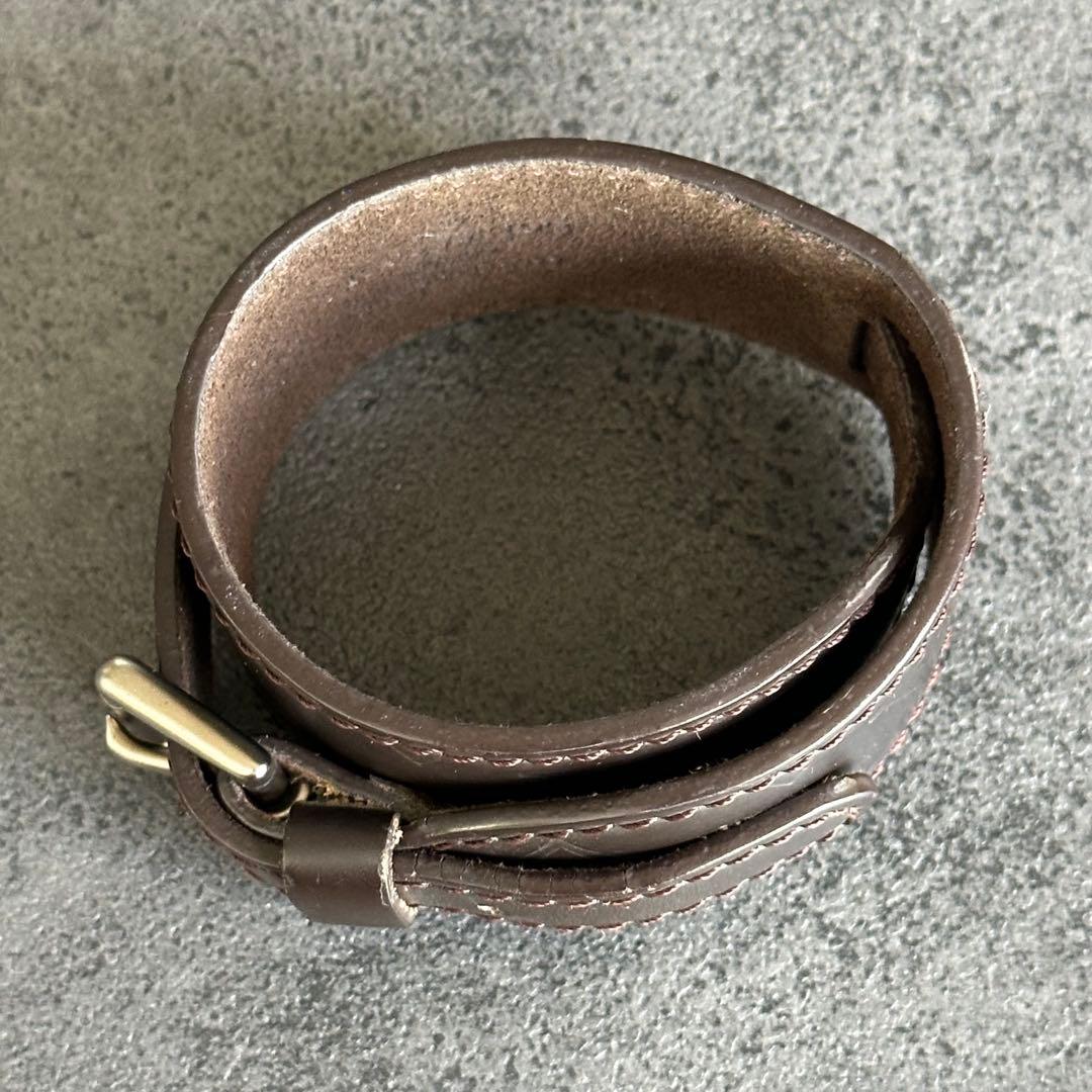 Louis Vuitton モノグラム レザー ブレスレット バングル LV