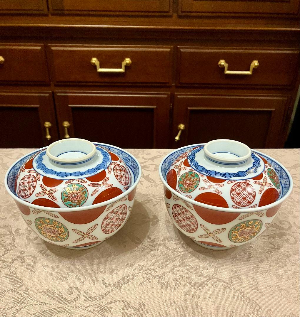 基泉　蓋物　2枚組