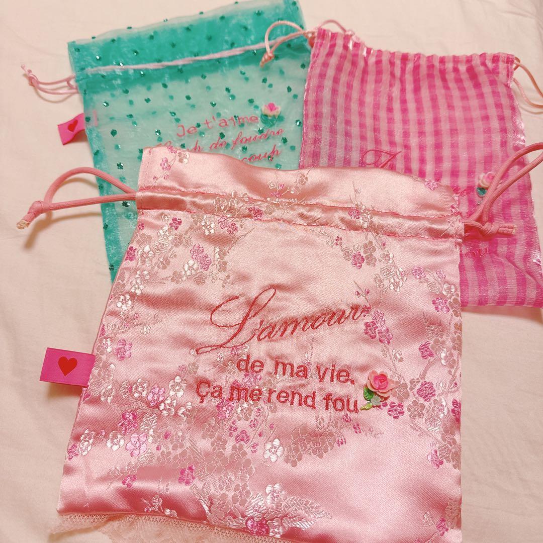 ミチュコケット　michu coquette 巾着　セット