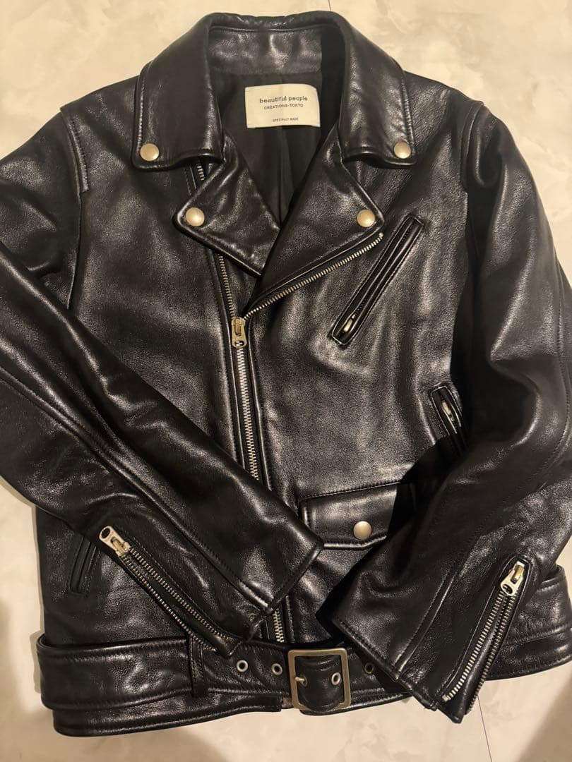 超美品【beautiful people 】ライダースジャケット150