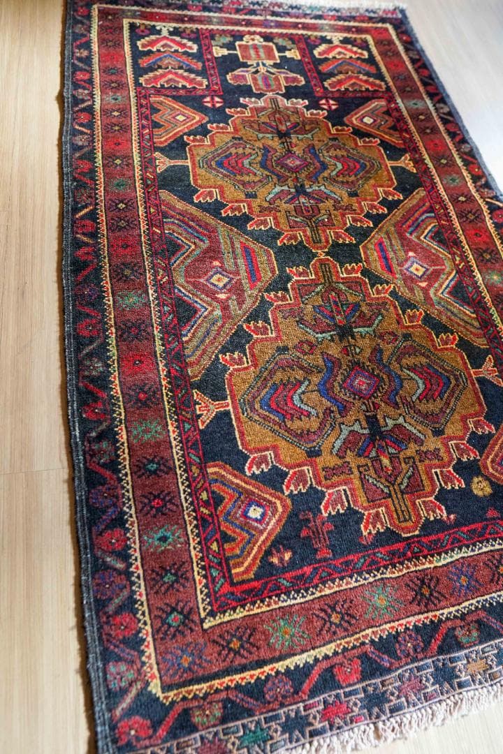 148×84cm トライバル ラグ ヴィンテージ ラグ ペルシャ バルーチ