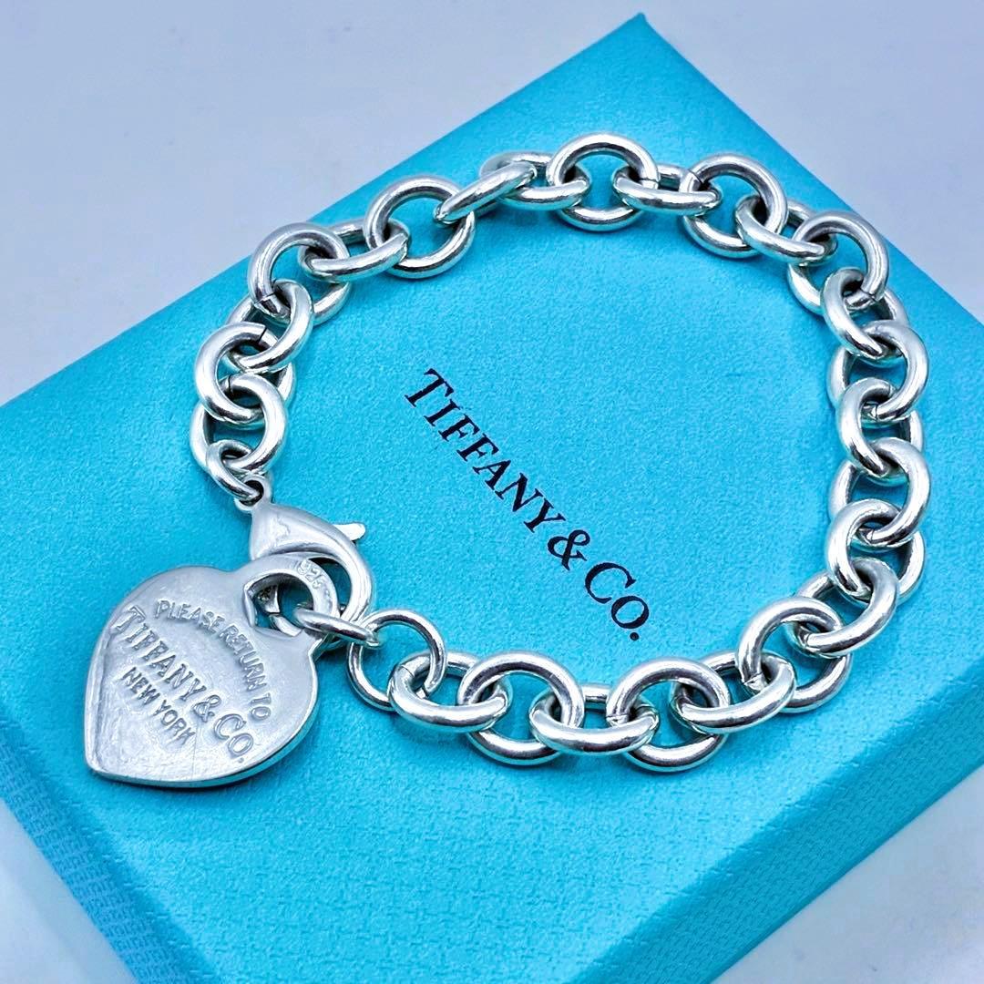 【美品】ティファニー　リターントゥ　ハートタグ　ブレスレット　腕周り18cm