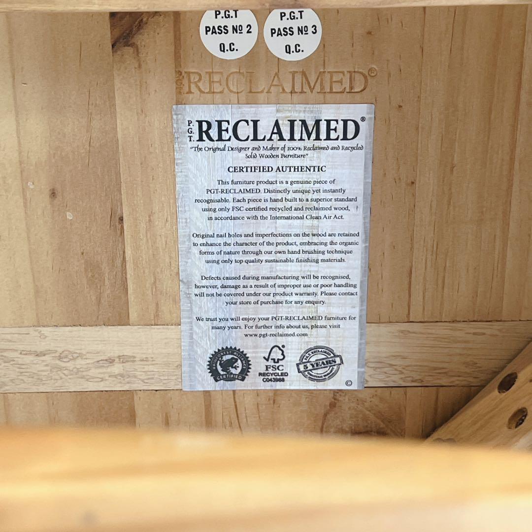 ③P.G.T. RECLAIMED アンティーク調 天然木 チェア　椅子