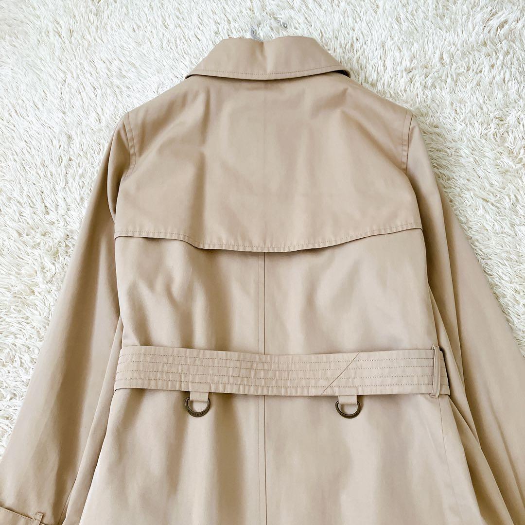 バーバリーロンドン 大きめ40 ライナー付トレンチコートチェック ベージュ