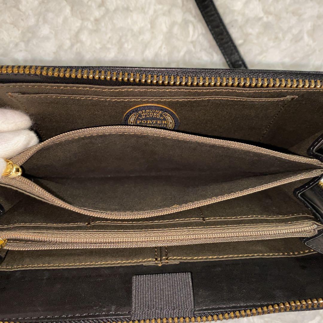 希少！PORTER WISE 2WAY TRAVEL WALLET長財布 馬革