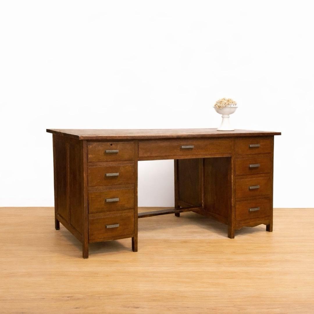 机　デスク　作業机　大きめ　古道具　古家具　ビンテージ　アンティーク　レトロ