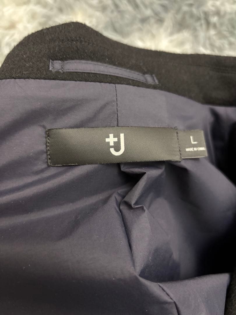 UNIQLO +J カシミヤブレンドオーバーサイズチェスターコート　ブラック　L
