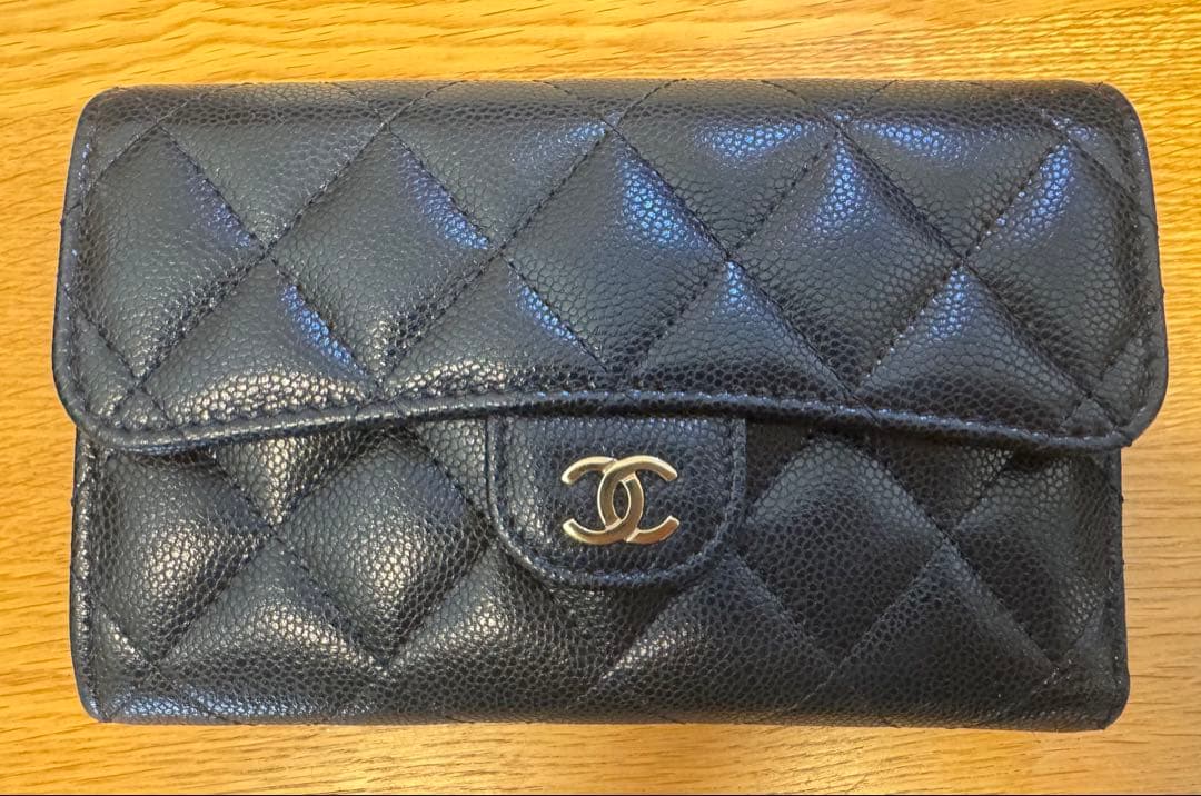 レオ様CHANEL キャビアスキン　pari本店購入　財布　ウォレット