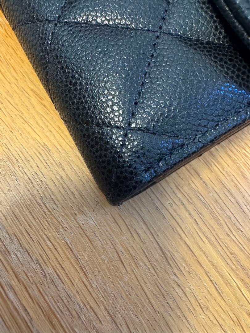 レオ様CHANEL キャビアスキン　pari本店購入　財布　ウォレット