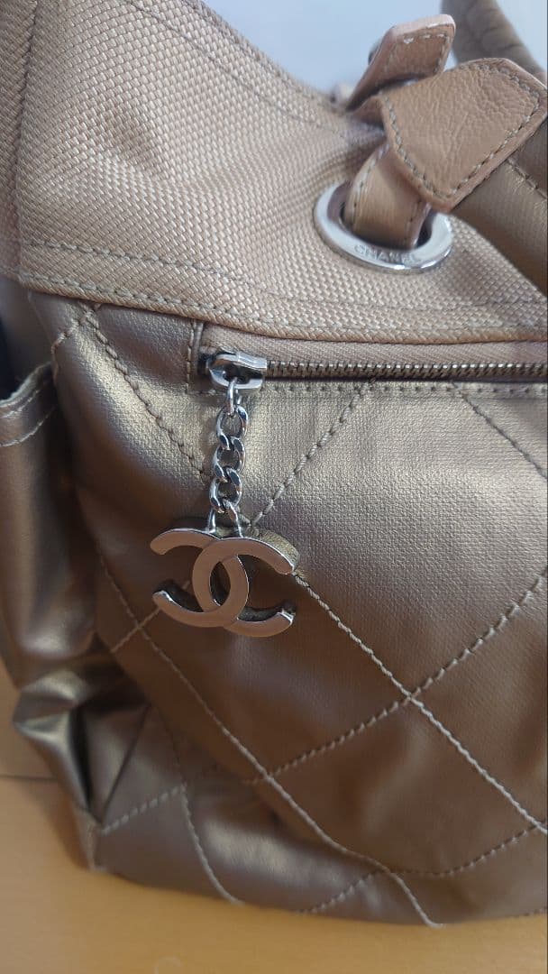 CHANEL　シャネル　パリビアリッツ　トートバッグ　キルティング