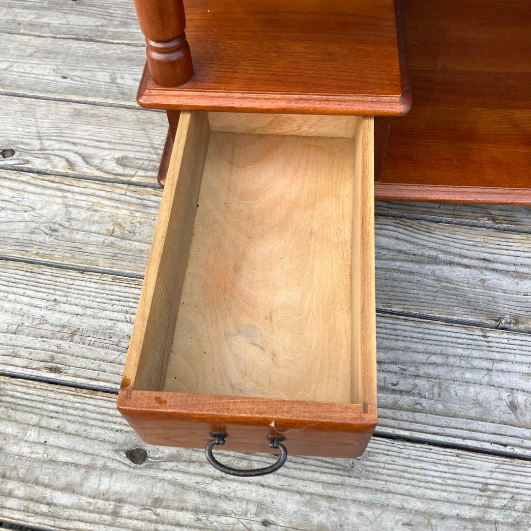 昭和レトロ 木製 お座敷ワゴン 引き出し収納 キャスター付き ポットワゴン古家具