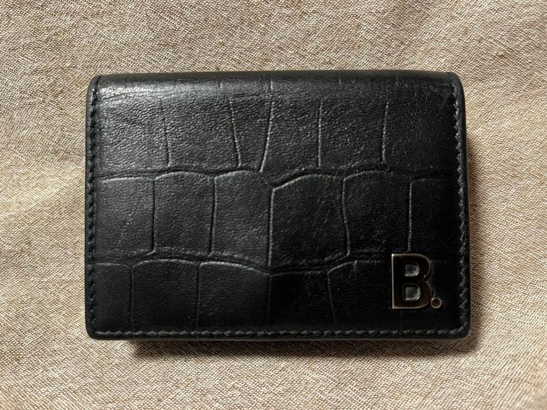ぽ*こ様 バレンシアガ 三つ折り財布 クロコ型押し