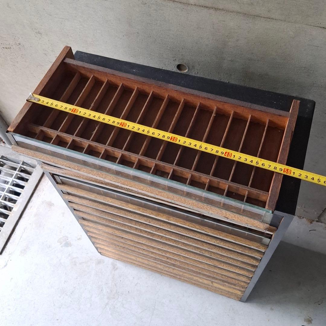 店舗什器 ディスプレイ ミシン糸ケース ガラスケース アンティーク ヴィンテージ