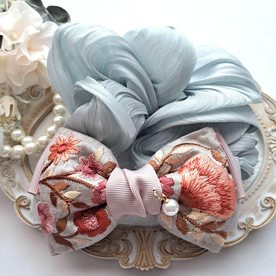 紅茶様お取引中⭐3293⭐❣️大人可愛い華やかアクセ❣️オリジナル✴インド刺繍