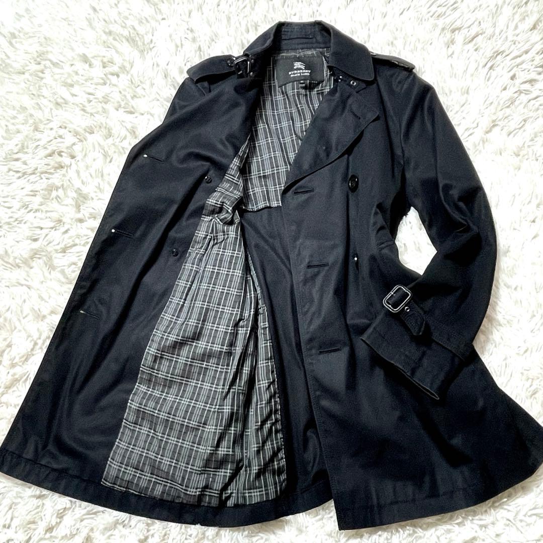 バーバリーブラックレーベル トレンチコート ノバチェック ベルト M