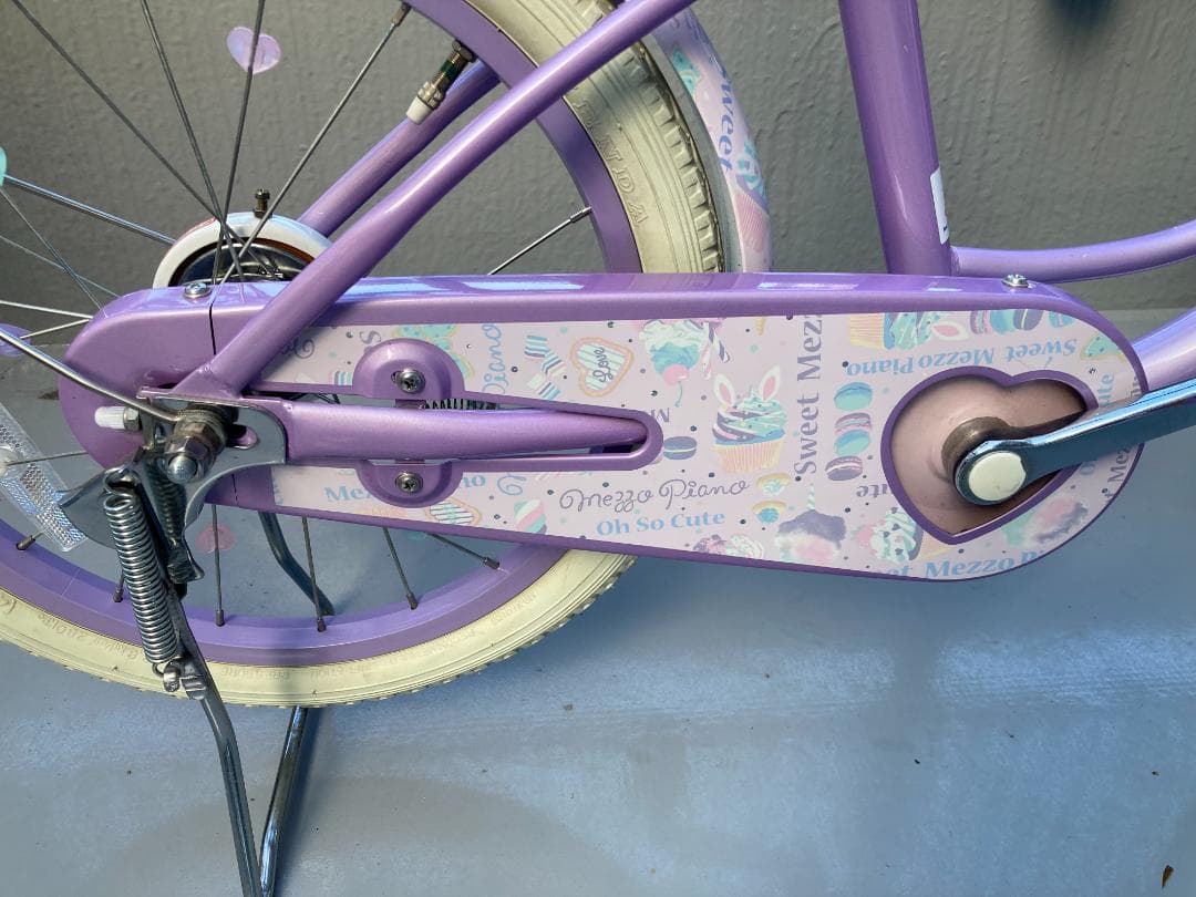 HR☆　子供用自転車　アサヒサイクルのメゾピアノ 紫色とピンク 18インチ