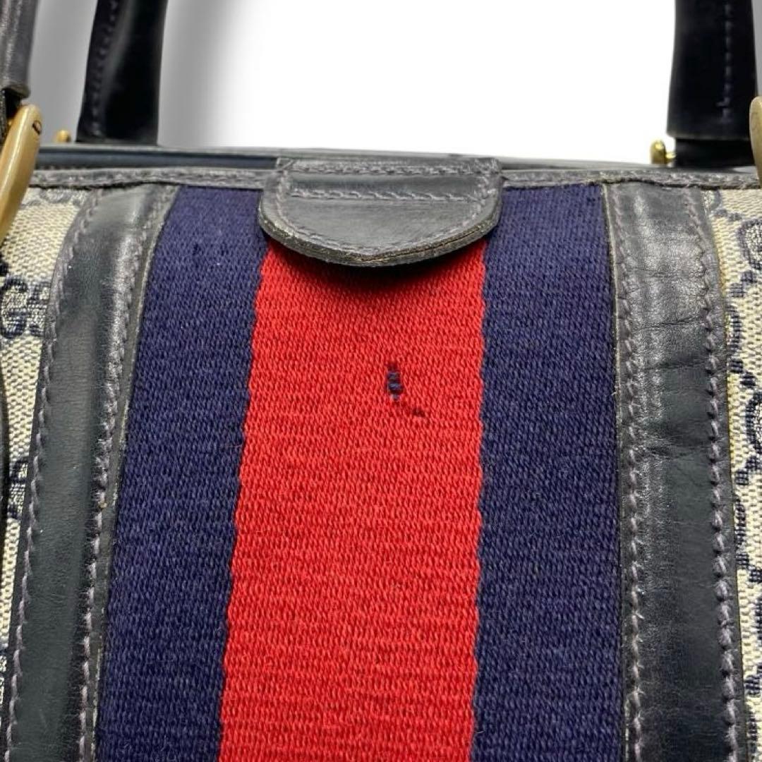 【良品】グッチ シェリーライン ボストン バッグ 00s メンズ ビンテージ