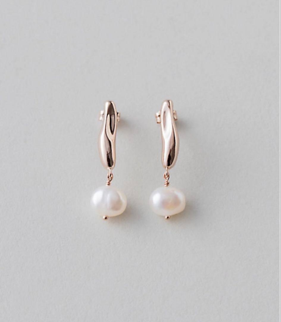 【美品】ete bijoux パール ピアス ピンクゴールド