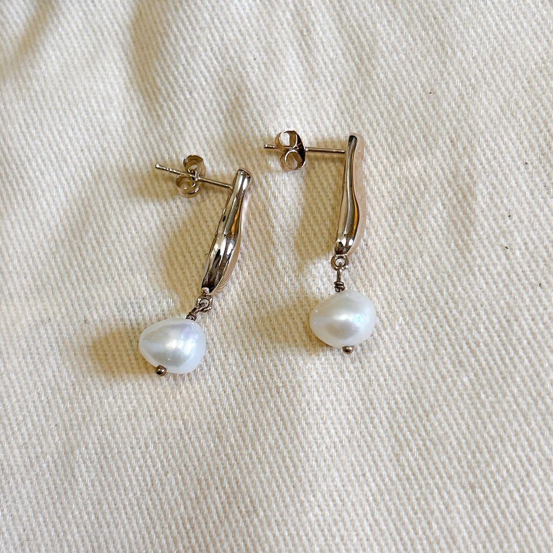 【美品】ete bijoux パール ピアス ピンクゴールド