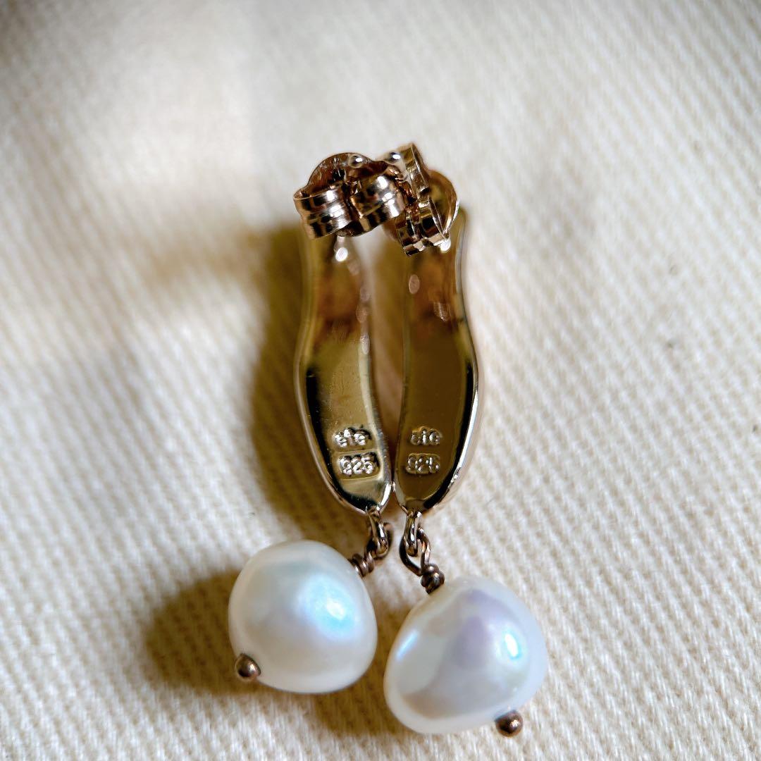 【美品】ete bijoux パール ピアス ピンクゴールド