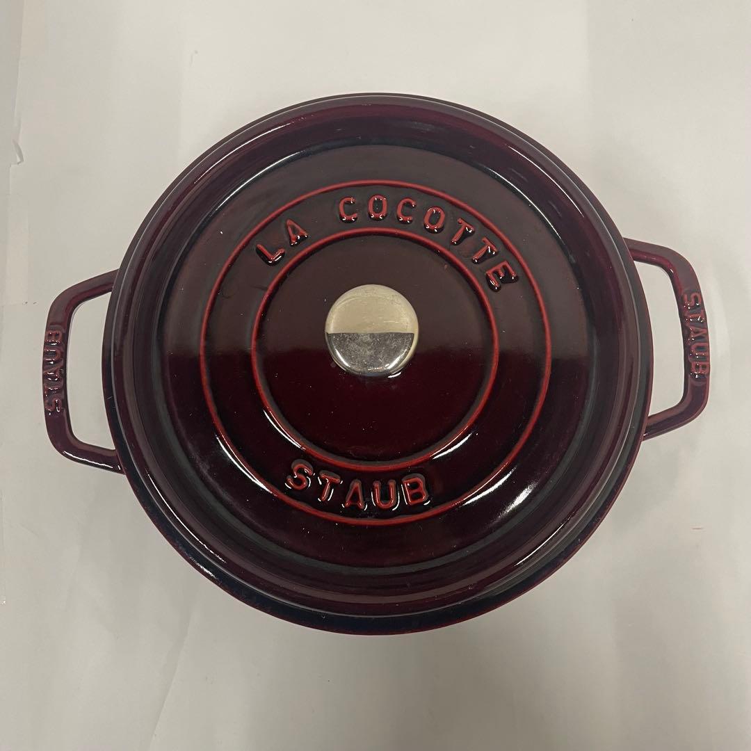 LA COCOTTE ラ・ココット STAUB ストウブ赤レッド両手鍋 24cm