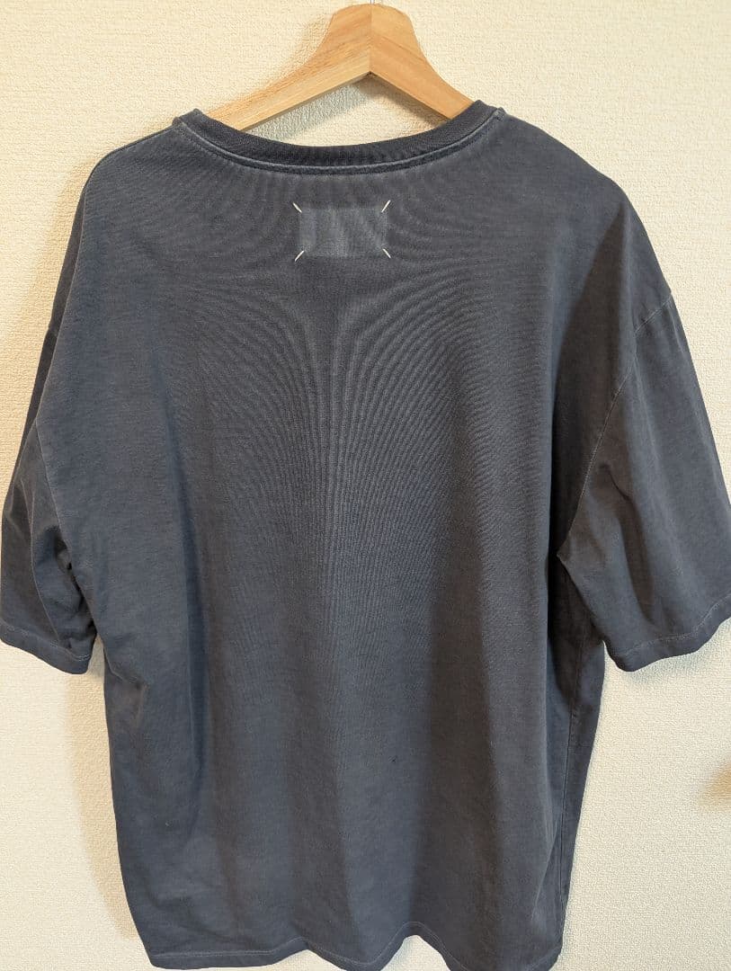 メゾンマルジェラ 反転ロゴ 4ステッチ オーバーサイズ Tシャツ 46 グレー