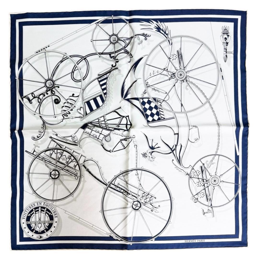 ✨美品✨ HERMES エルメス カレ45 ヴォワチュール・アン・エキリーブル