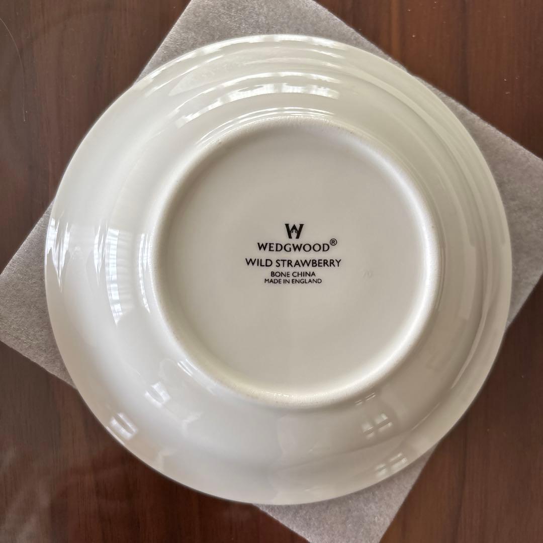 ウェッジウッド☆ワイルドストロベリーサラダソーサー5個セット
