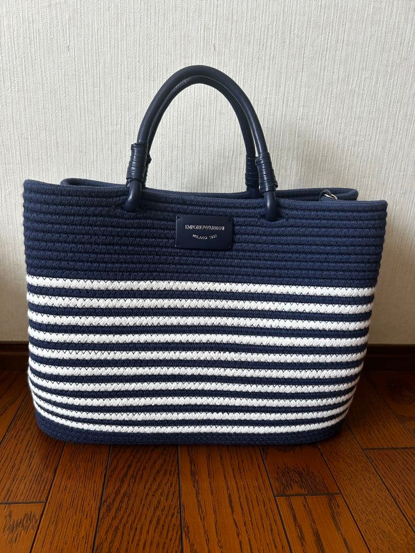 EMPORIO ARMANI ストライプ トートバッグ