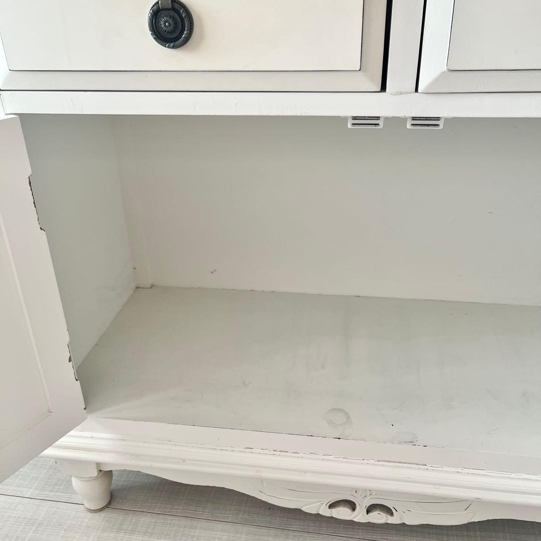 ロココ調 アンティーク ホワイトクラシック キャビネット