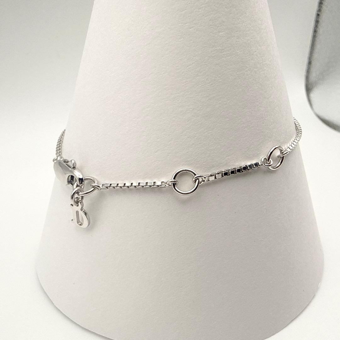 2882　保存箱付き極美品✨　Dior　ブレスレット　シルバー　CD ロゴ　刻印