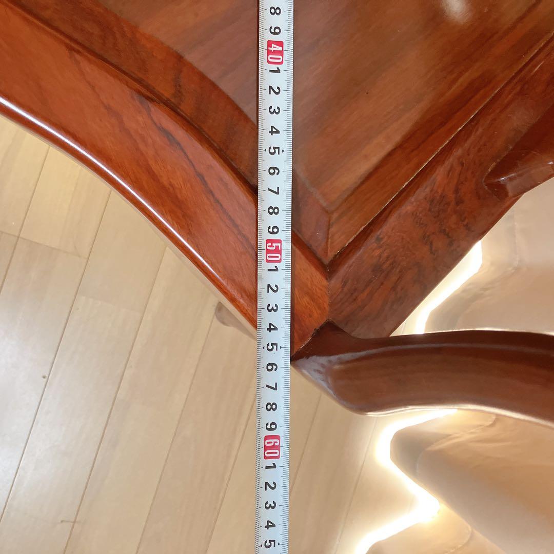 専用】　　　　　　【ビンテージ】唐木調 透かし彫り アームチェア 無垢材