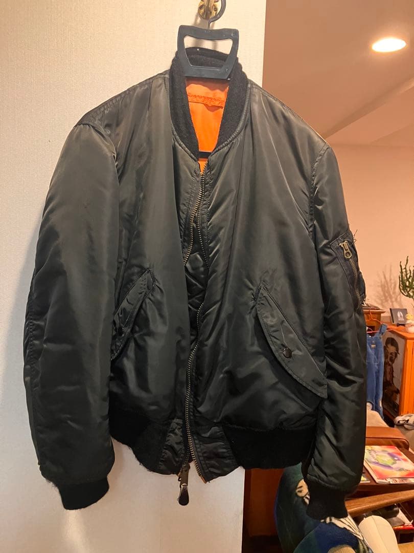 MA-1 ブラックジャケット オレンジ内側
