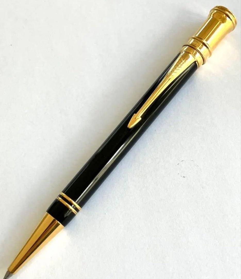 最終価格！英国製/重厚なブラック軸にダブル金環のパーカーデュオフォールドBP